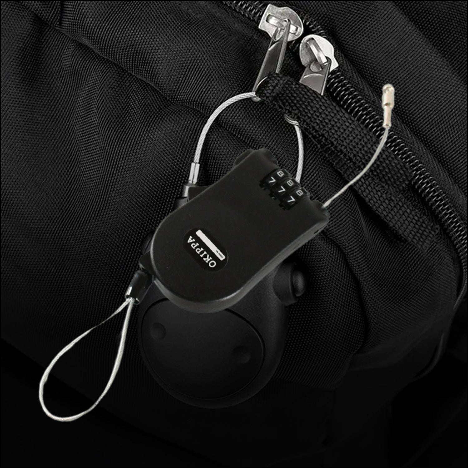 17506 Multifunctional cable lock with number code for travel, sports Etc. Retractable Wire Lock,Wire Black Shell Combination Password. 17506 Multifunctional cable lock with number code for travel, sports Etc. Retractable Wire Lock,Wire Black Shell Combination Password.